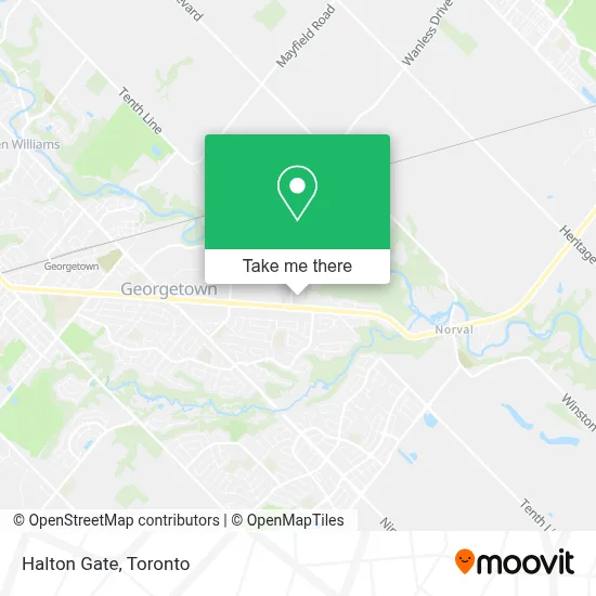 Halton Gate map