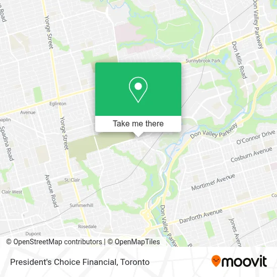 President's Choice Financial map