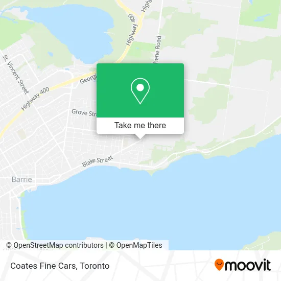 Coates Fine Cars map