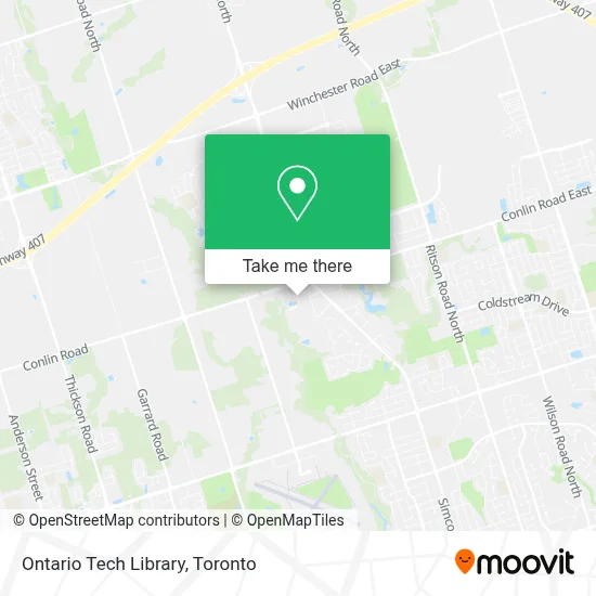 Ontario Tech Library map