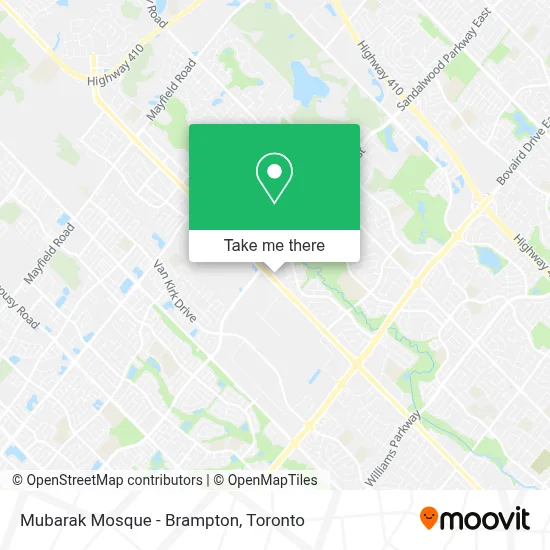 Mubarak Mosque - Brampton map