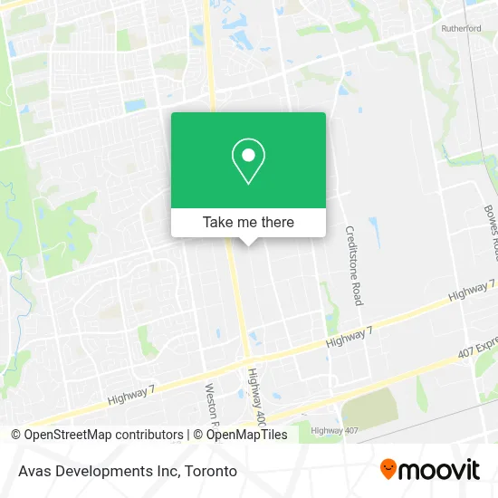 Avas Developments Inc map