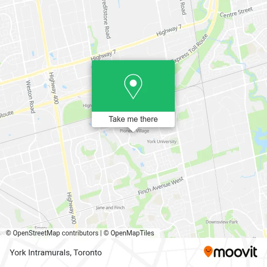 York Intramurals map
