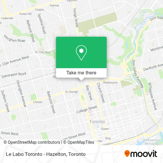 Le Labo Toronto - Hazelton map