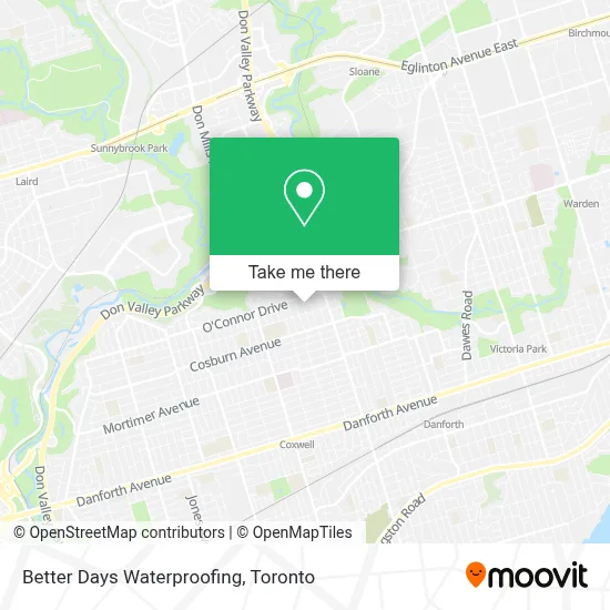 Better Days Waterproofing map