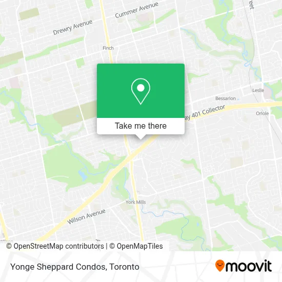 Yonge Sheppard Condos map