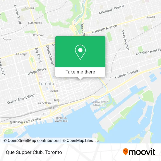 Que Supper Club map