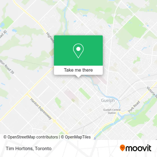 Tim Hortons map