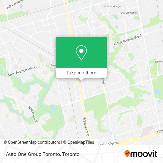Auto One Group Toronto map