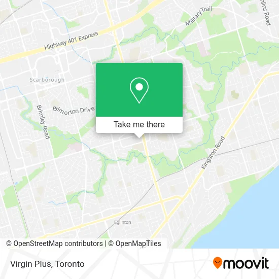 Virgin Plus map