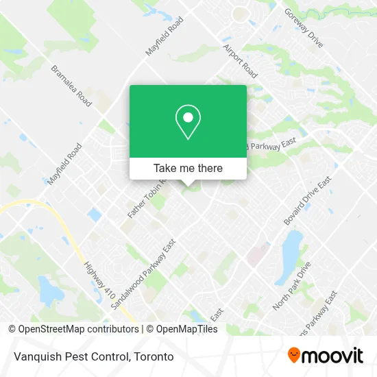 Vanquish Pest Control map
