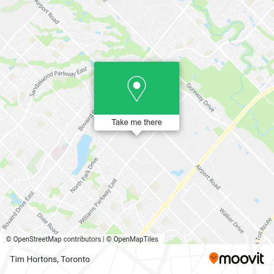 Tim Hortons map