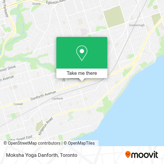 Moksha Yoga Danforth map