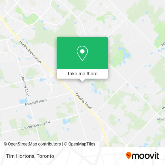 Tim Hortons map