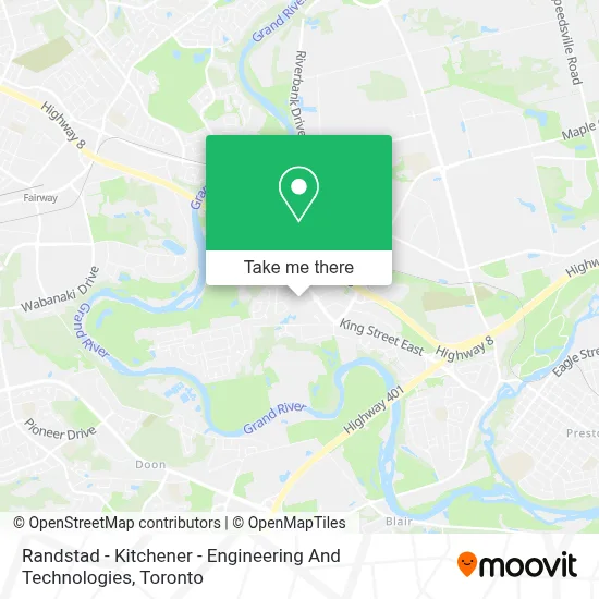 Randstad - Kitchener - Engineering And Technologies map