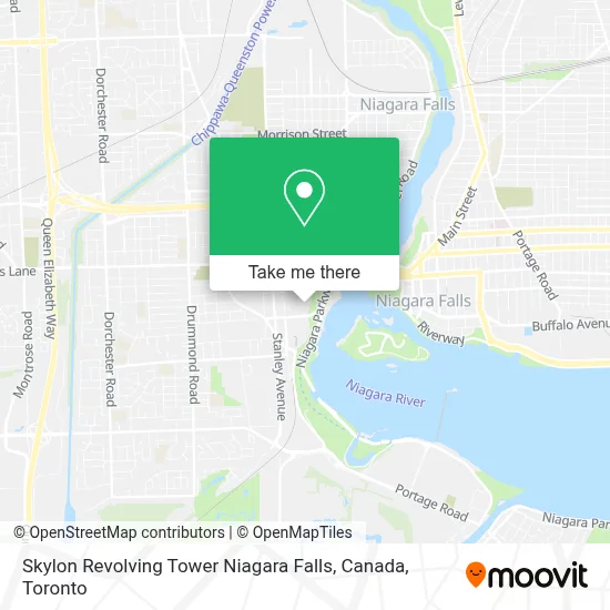 Skylon Revolving Tower Niagara Falls, Canada map