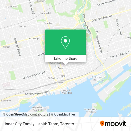 Inner City Family Health Team map