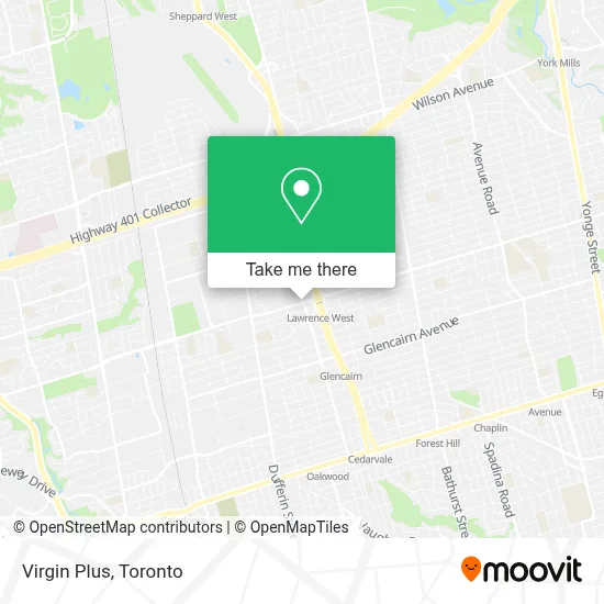 Virgin Plus map