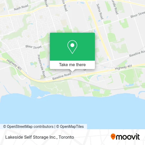 Lakeside Self Storage Inc. map
