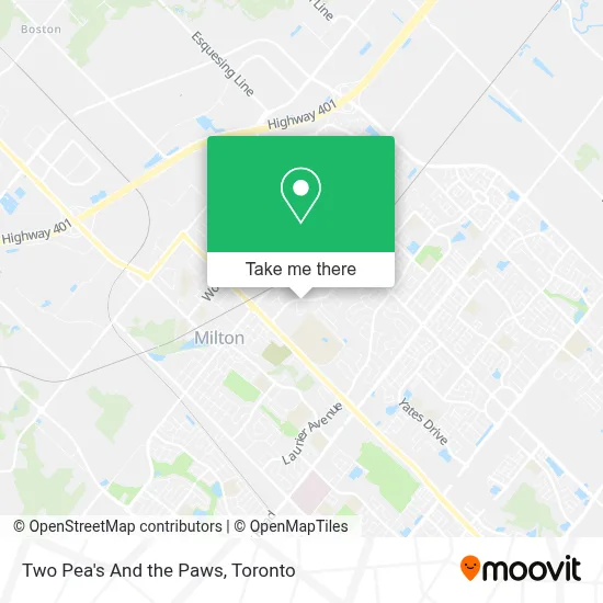 Two Pea's And the Paws map