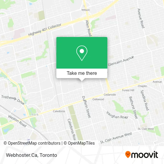 Webhoster.Ca map