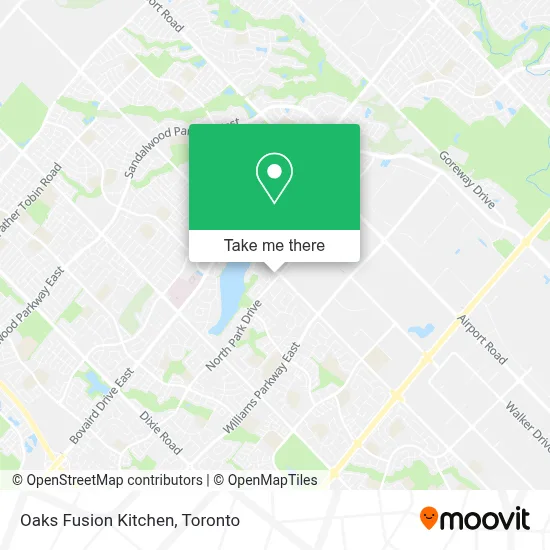 Oaks Fusion Kitchen map