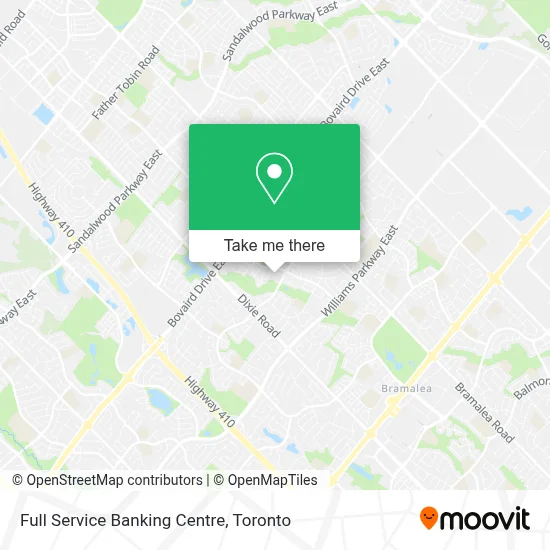 Full Service Banking Centre map