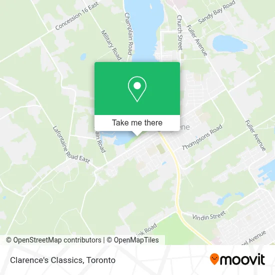 Clarence's Classics map
