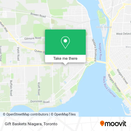 Gift Baskets Niagara map