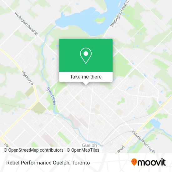 Rebel Performance Guelph map