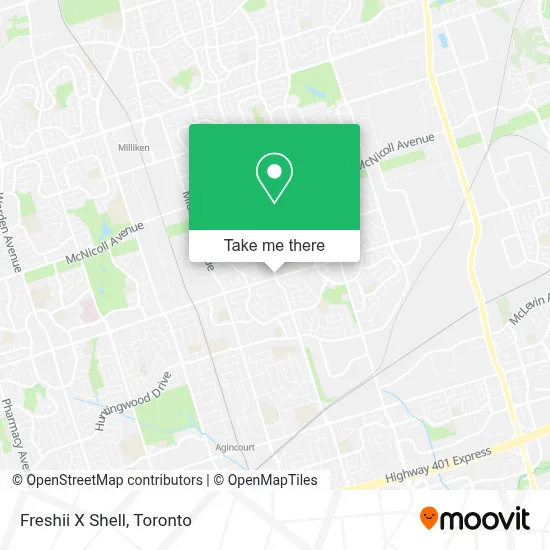 Freshii X Shell map