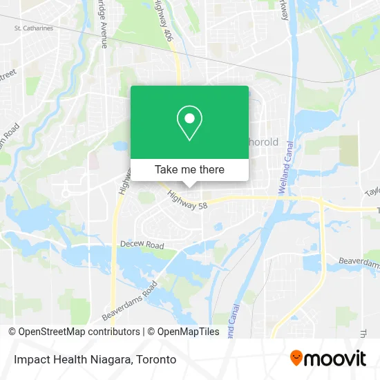 Impact Health Niagara map