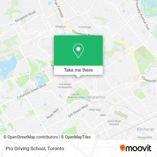 Pro Driving School map