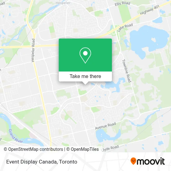 Event Display Canada map