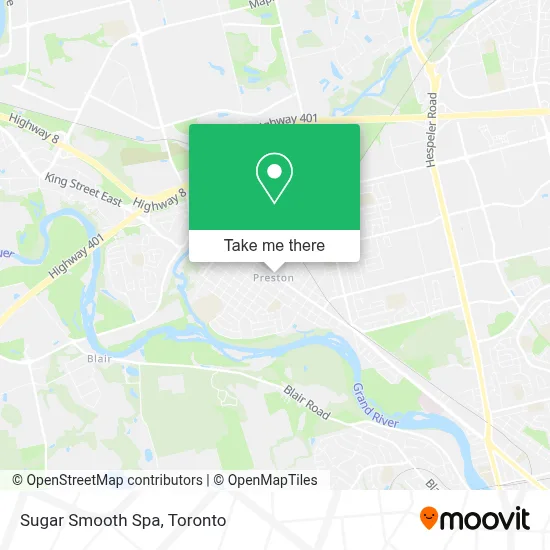 Sugar Smooth Spa map