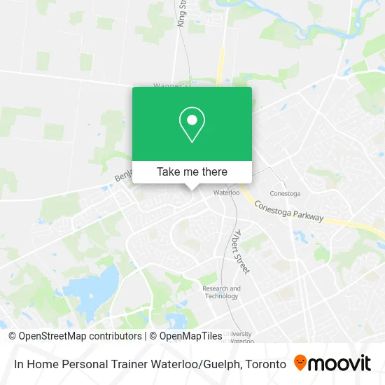In Home Personal Trainer Waterloo / Guelph map