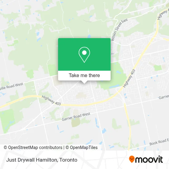 Just Drywall Hamilton map