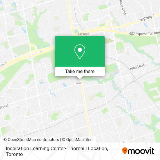 Inspiration Learning Center- Thornhill Location map