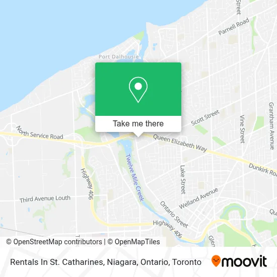 Rentals In St. Catharines, Niagara, Ontario map