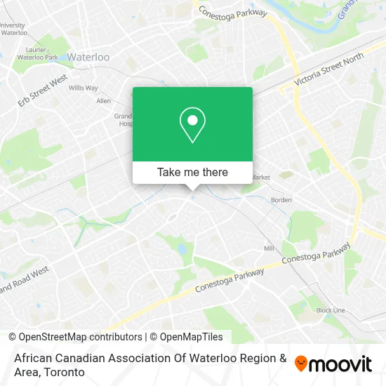 African Canadian Association Of Waterloo Region & Area map