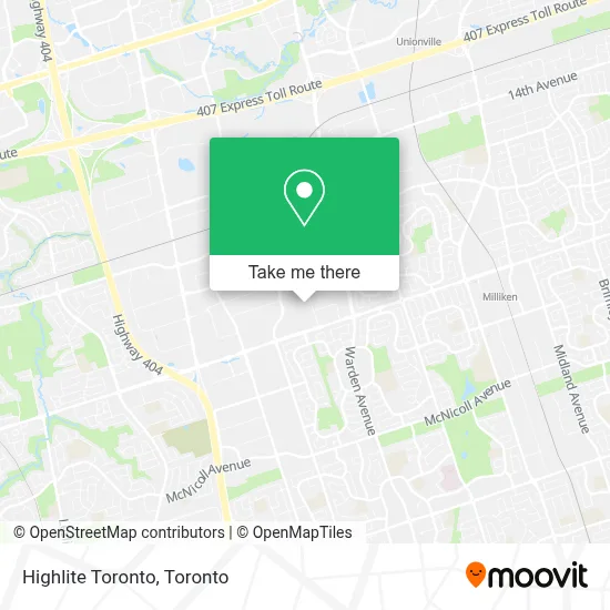 Highlite Toronto map