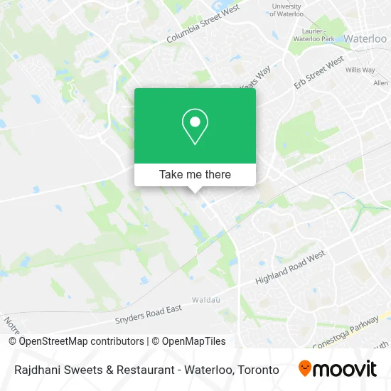 Rajdhani Sweets & Restaurant - Waterloo plan