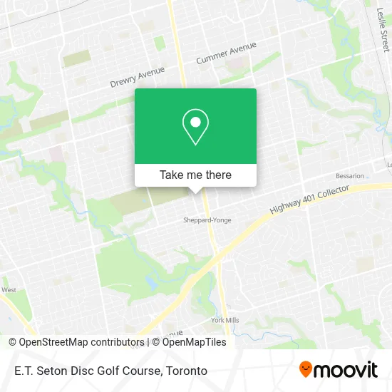 E.T. Seton Disc Golf Course map
