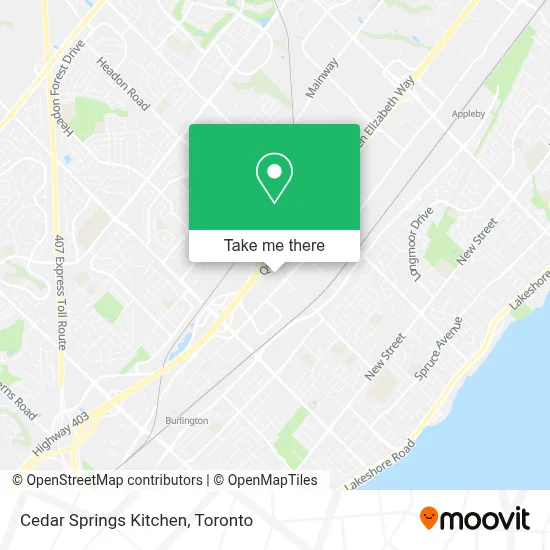 Cedar Springs Kitchen map