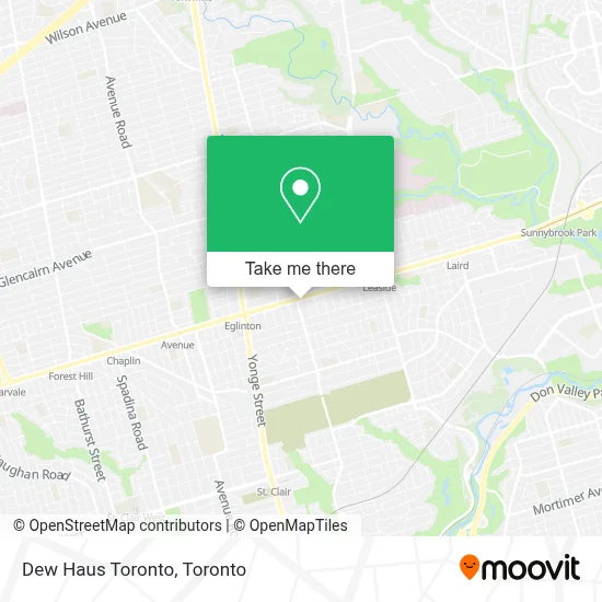 Dew Haus Toronto map