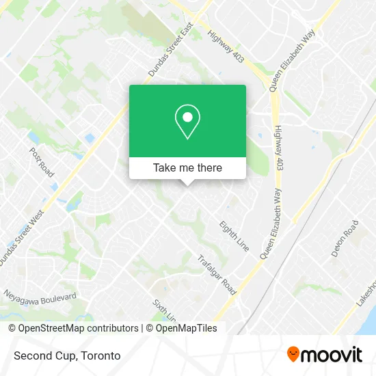 Second Cup map