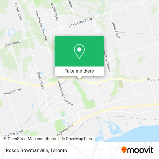 Rcscc Bowmanville map
