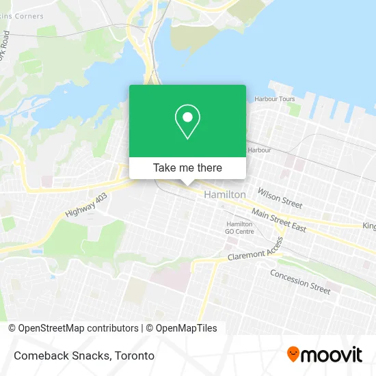 Comeback Snacks map