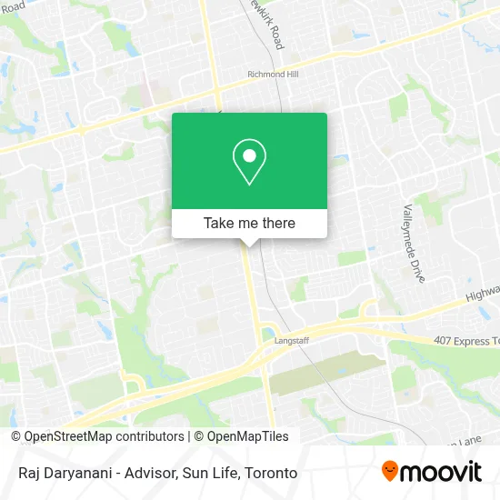 Raj Daryanani - Advisor, Sun Life map