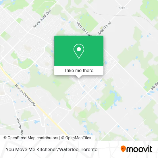 You Move Me Kitchener/Waterloo map